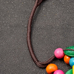 Bohemia Wooden Statement Collar Necklace Vintage Jewelry Gift