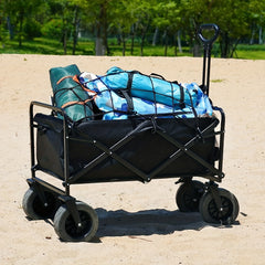 Heavy Duty Collapsible Folding Wagon With Wheels 149 69KG Outdoor Wagon