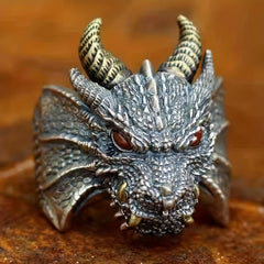 Retro Dragon Head Men's Ring Gift Men's Single Ring