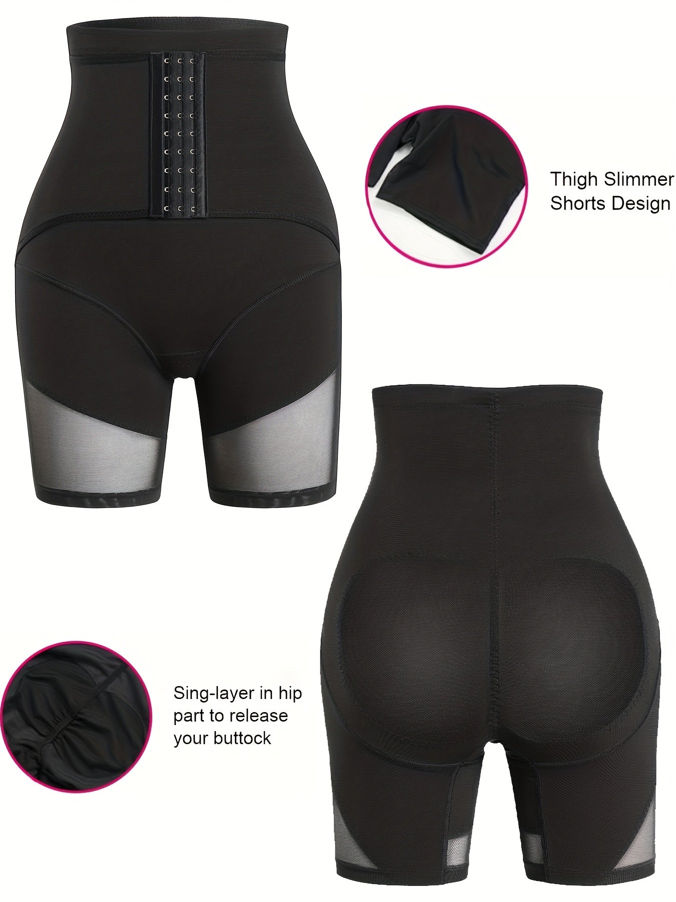High Waist Mesh Shaping Shorts Tummy Control Butt Lifting Underwear