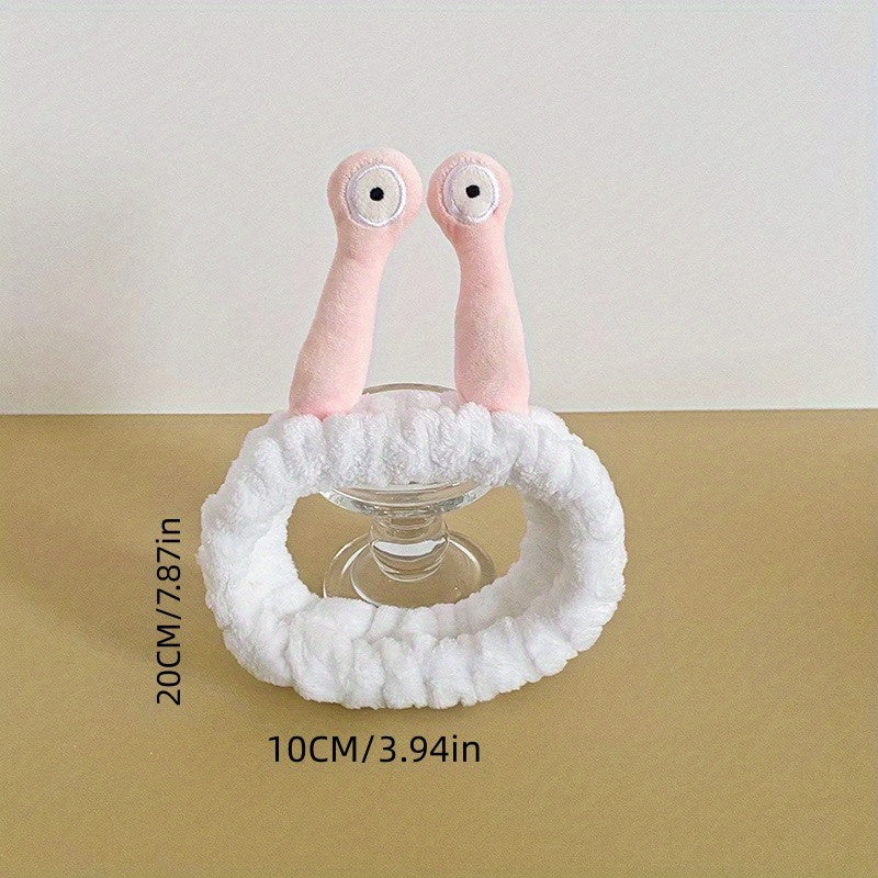 Cartoon Snail Eyes Headband Plush Hair Band Women Girls Elastic Headdress