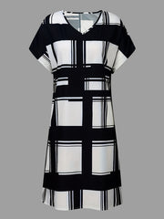  Casual Dress Women's V Neck Midi Dress