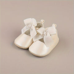 Bowknot Walking Shoes For Baby Girls Lightweight Non slip Shoes