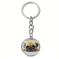 Puppy Keychain Car Key Holder Bag Charm Pendant