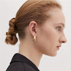 Chunky Plated Hypoallergenic Abstract Stud Earrings