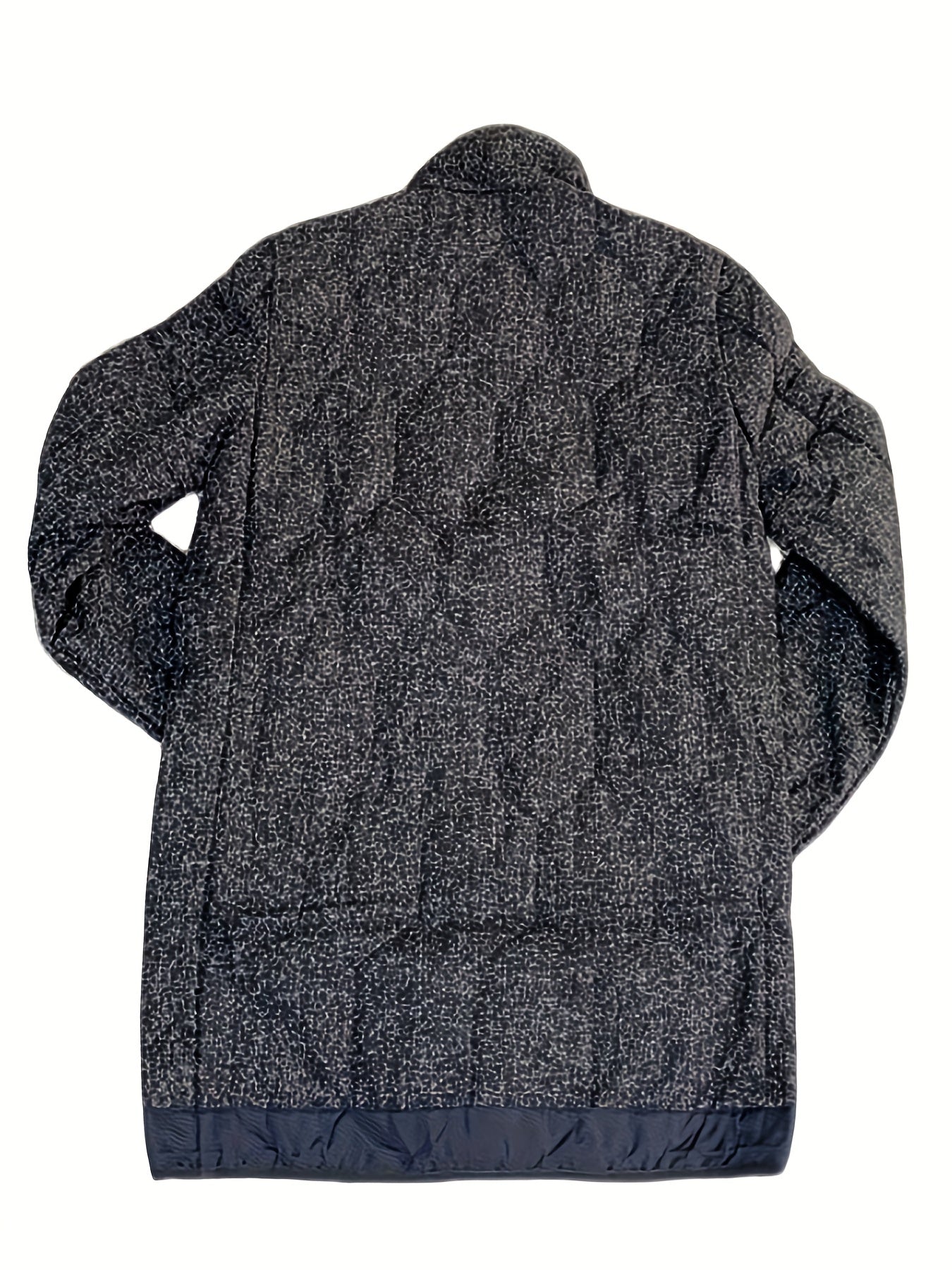 Men's Thickened Trench Coat Zip Up Overcoat for Fall Winter