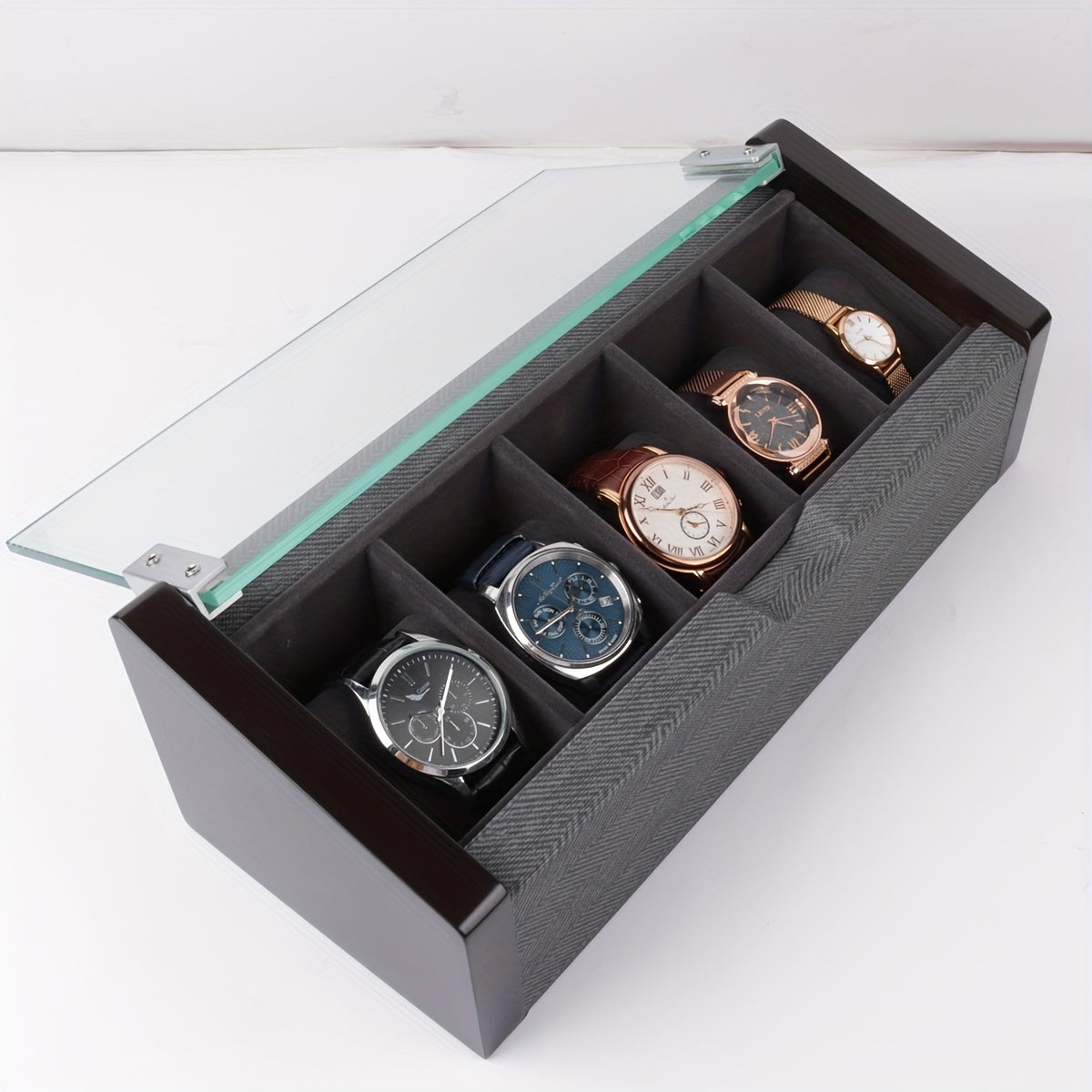 Vintage Watch Box with Sunroof & Five Display Boxes