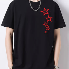 Men's Star Pattern Short Sleeve T-shirt