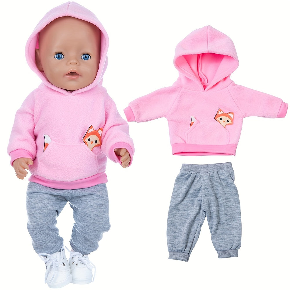 Pink Little Fox Doll Clothes for Realistic Reborn Baby Outfit Set
