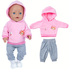 Pink Little Fox Doll Clothes for Realistic Reborn Baby Outfit Set
