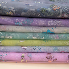 7pcs Butterfly Mesh Tulle Fabrics for DIY Sewing