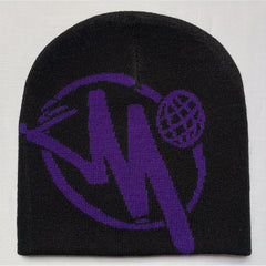 Hip hop Knit Beanie Hat Hat With Printing For Men And Women