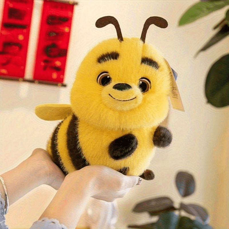 Bee Plush Toy Yellow Stuffed Animal Decoration Cozy Home Plush Toy
