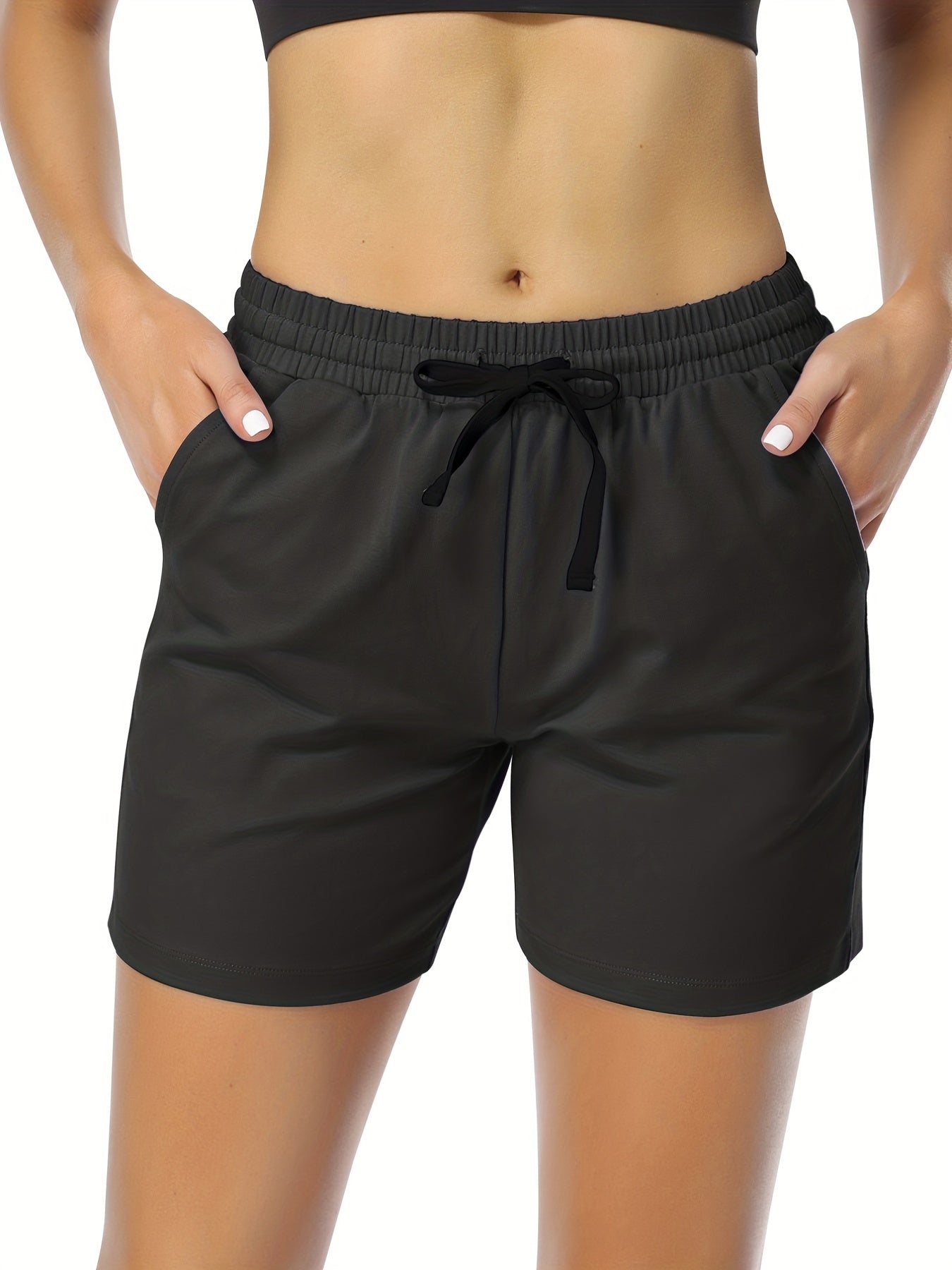 Drawstring Elastic Sports Shorts Summer Running Outdoor Women's Clothing