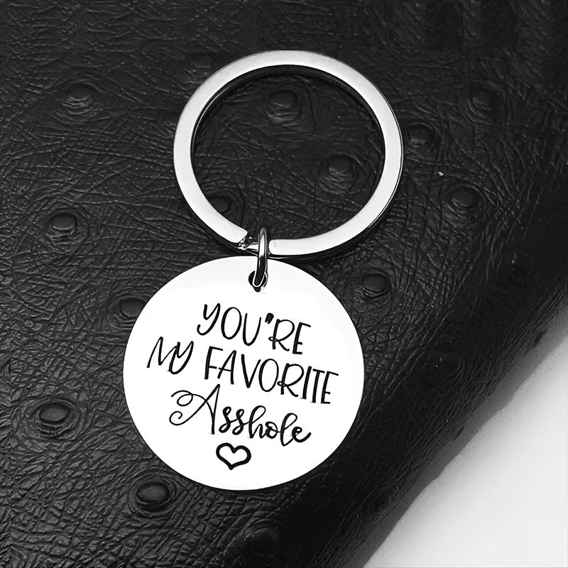 Favorite Asshole Keychain College Student Gift Curse Word Keychain