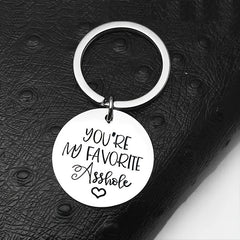 Favorite Asshole Keychain College Student Gift Curse Word Keychain