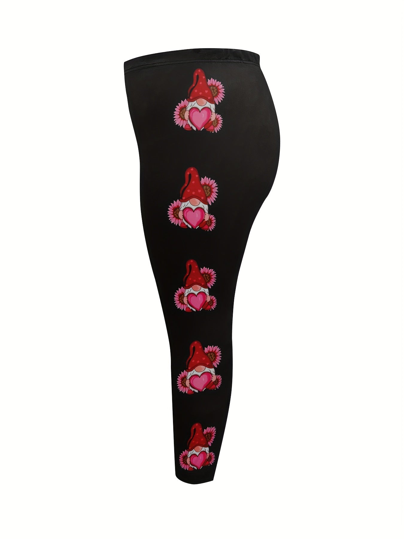  Santa Claus Print High Rise Leggings