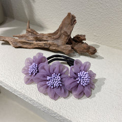 Floral Hair Ball Curler Headdress for Girls