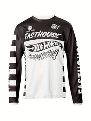 Men's Skull Cycling Jersey Fast Dry Long Sleeve Biking Shirt
