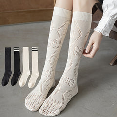 Striped Calf Socks Knee High Women's Stockings