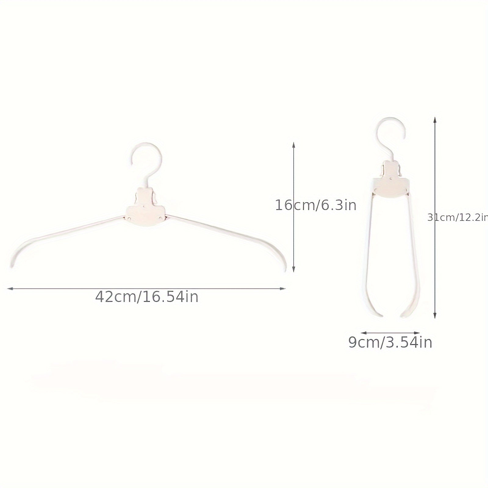 3pcs Non Slip Folding Hangers Travel Cloth Hanger Clothespin Towel Sock Organize