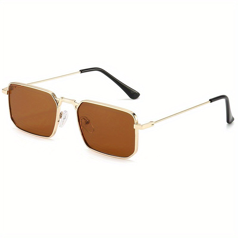 Square Metal Frame Sunglasses Mod Anti Glare UV400