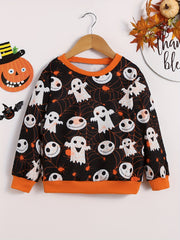 Boy's Halloween Style Graphic Sweatshirt