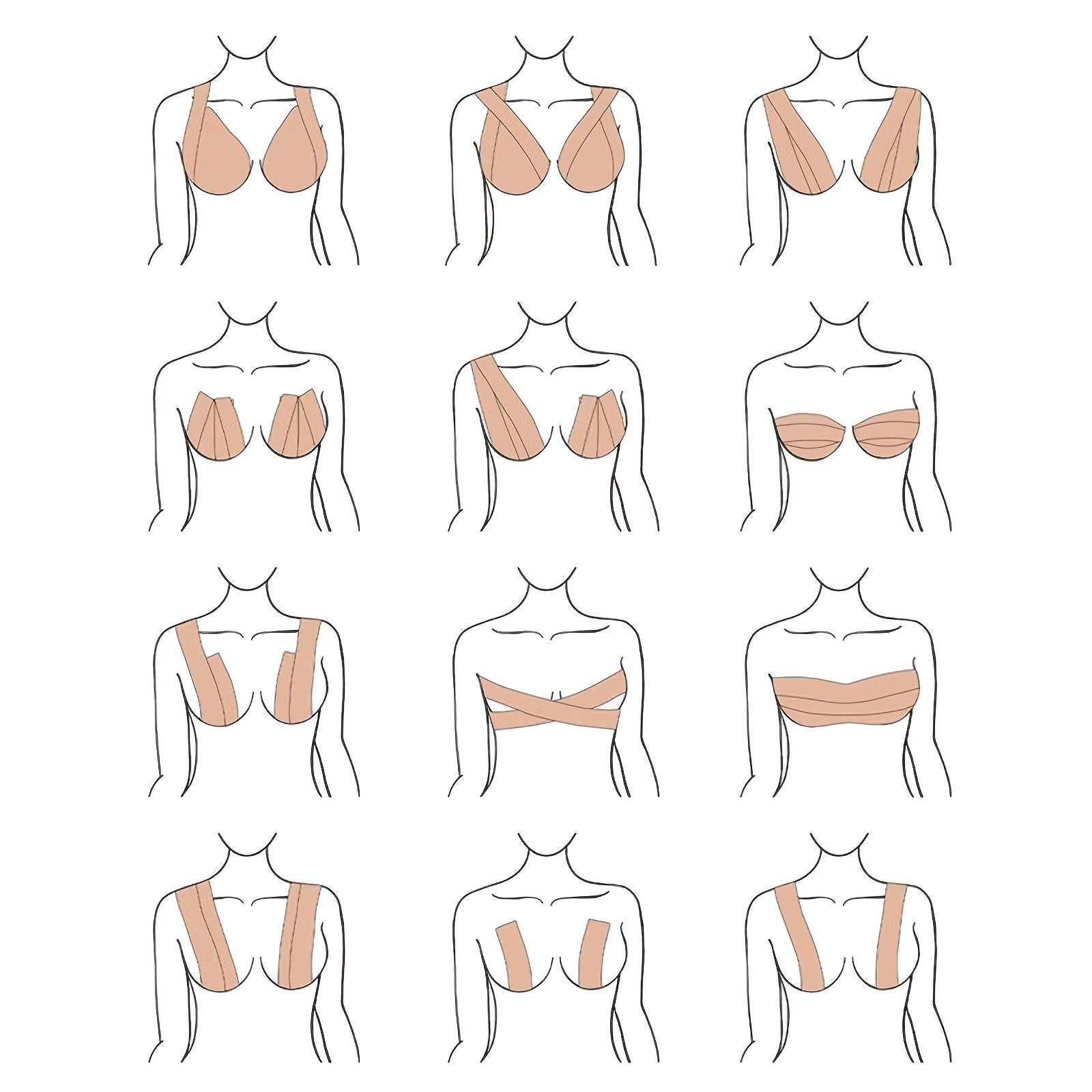 Waterproof Nipple Bra Stickers Push Up Tape Women Lingerie