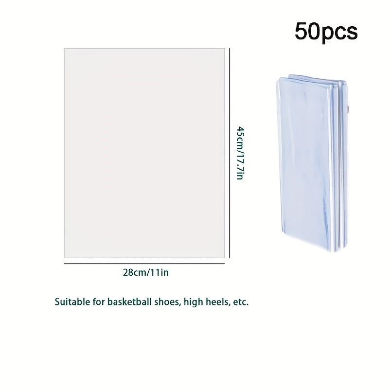 50pcs Heat Shrink Film Dust Moisture Proof Shoe Book Packaging Transparent Film