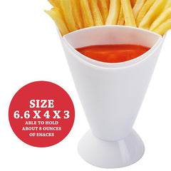French Fry Chip Dish Dipping Sauce Cup for Chips & Ketchup