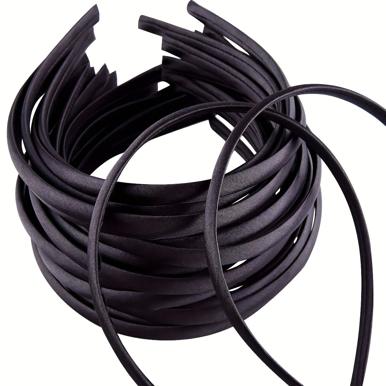 25pcs Satin Skinny Headband Head Hoop Nonslip Hair Band for Women Girls