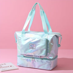 Stylish Laser Travel Luggage Handbag Lightweight Versatile Sports Bag