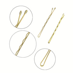 50pcs Long Golden Bobby Pins for Thick Hair