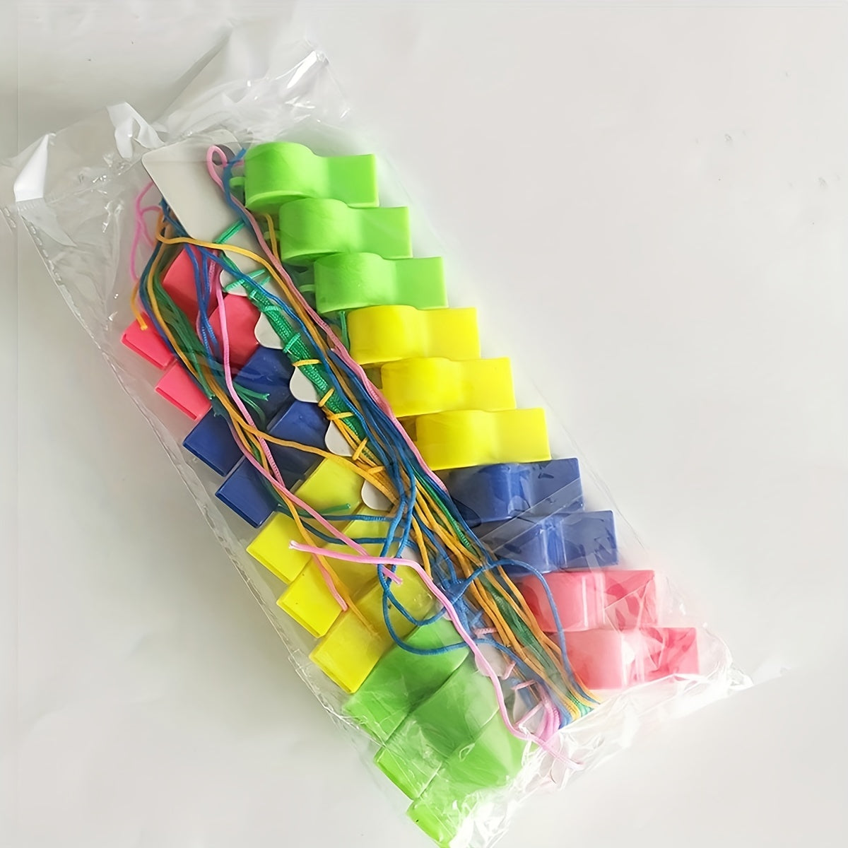 24pcs Portable Plastic Whistle for Sports and Emergencies