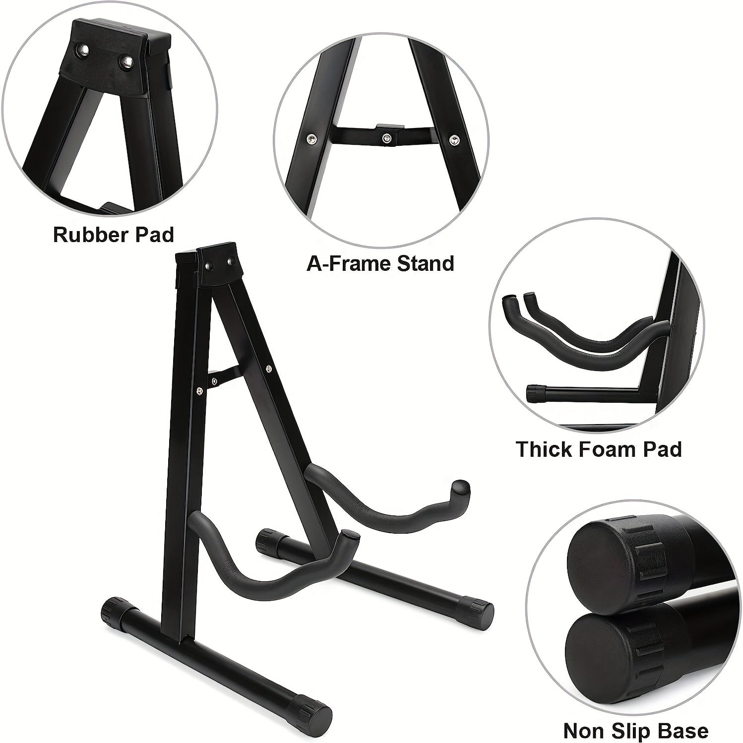 Foldable Guitar Stand - Portable & Durable, Space-Saving Holder