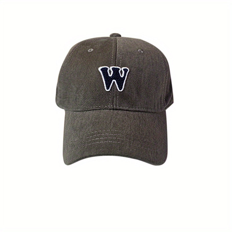 W Embroidery Baseball Cap Casual Women Sun Hat Outdoor Sunscreen Sports Hats