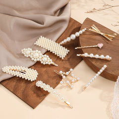 10pcs Pearl Barrettes Hair Clip Bridal Hair Accessories