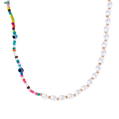 Colorful Beaded Necklace Boho Style Jewelry Decor 1 Pc