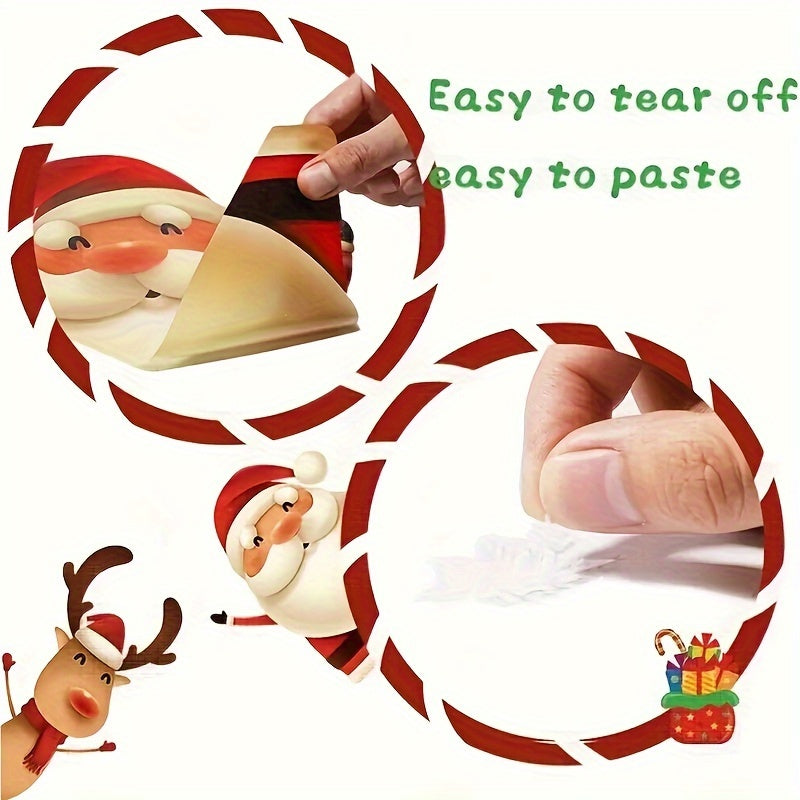 Christmas Snowflake Window Sticker Santa Reindeer Decal Decoration