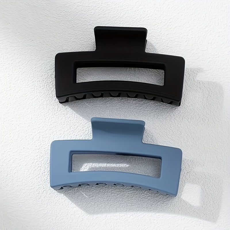 2pcs Matte Hair Claw Clips Strong Hold Thick Hair Accessories