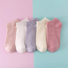 5 Pairs Women's No Show Socks Breathable Low Cut Ankle Stockings