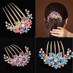 Rhinestone Flower Hair Clip Comb Wedding Headpiece Bridal Hair Accessories