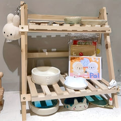 Wooden Desktop Storage Rack Student Indoor Desk Flower Rack