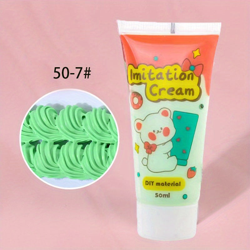 50ml Simulated Cream Glue Set Small Hair Clip Resin Cream Glue