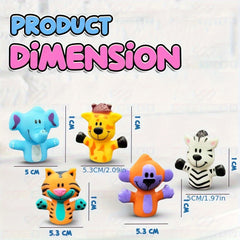 5pcs Animal Finger Puppet Set for Children's Interactive Play
