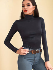 Turtleneck Thermal Underwear Slim Fit Top Women's Lingerie