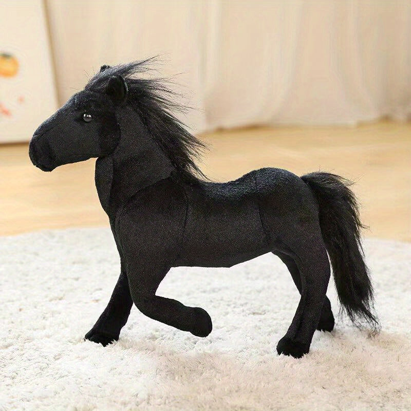 Horse Plush Toy Simulation Pony Doll Soft Stuffed Animal Doll Toy