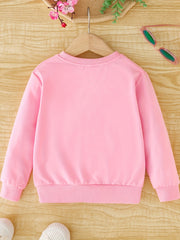 Pretty Cat Print Girls Casual Creative Pullover Sweatshirt Long Sleeve