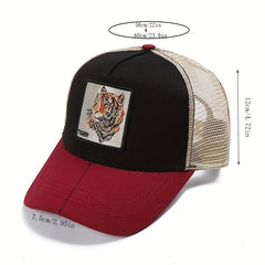 Unisex Animal Embroidered Baseball Cap for Outdoor Sport