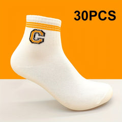 10 20 30 Pairs Letter Print Socks Short Women's Stockings